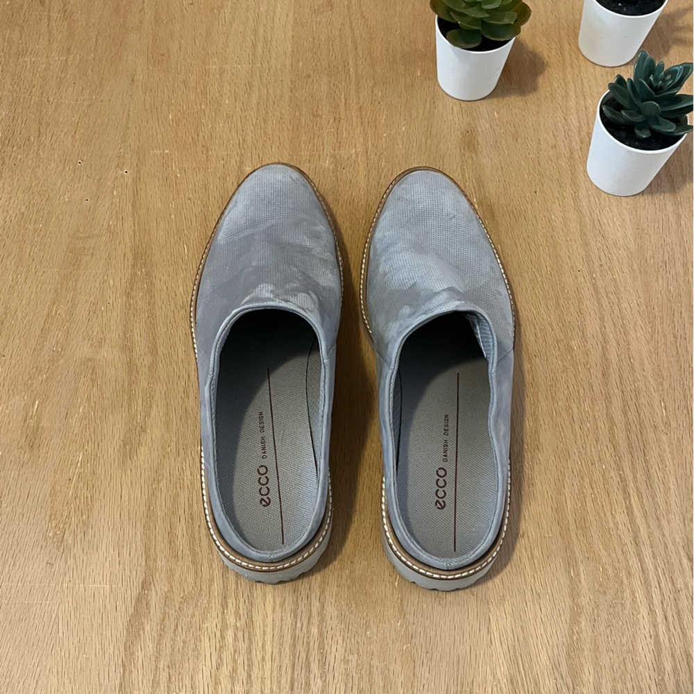 ECCO Womens Modern Tailored Slide Mule in Grey - Picture 5 of 7